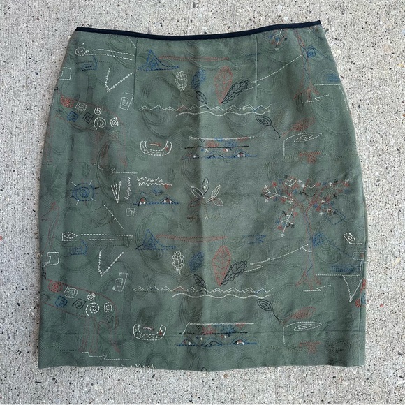 Meadow Rue Green Pencil Mini Skirt Casual - Picture 1 of 3